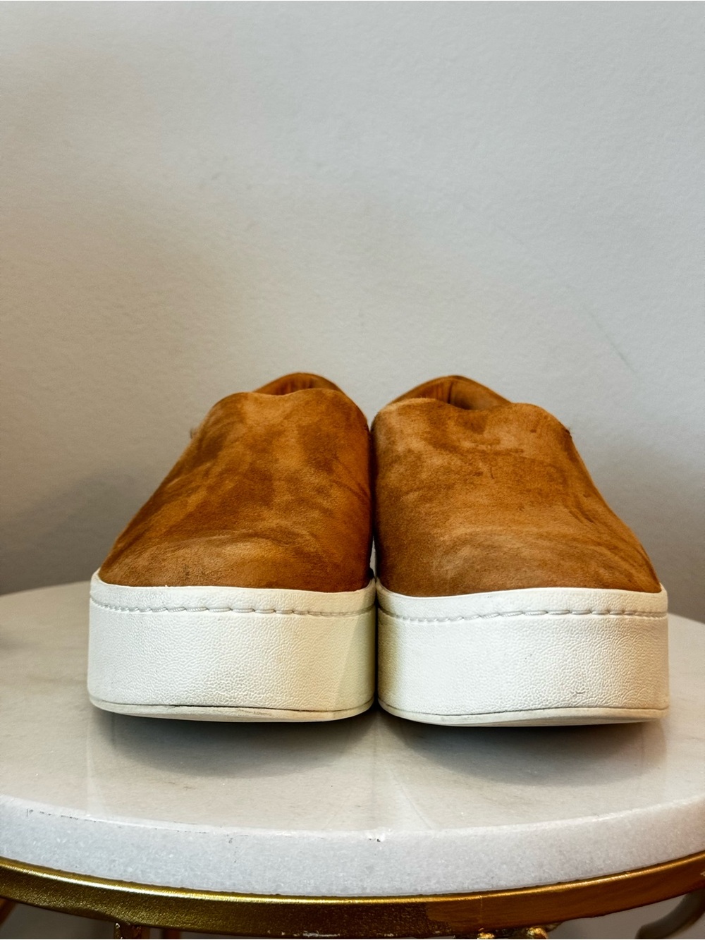 Vince Women's Suede Slip-On Sneakers in Cognac Sz 9 - Picture 4 of 14